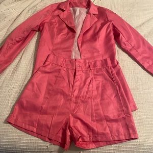 Hot pink Blazer Set
